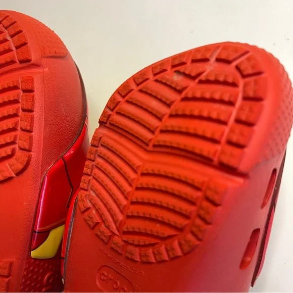Crocs Iron Man Face Clogs - Marvel Mask - Red Yellow  Kids 7 C - Picture 7 of 9